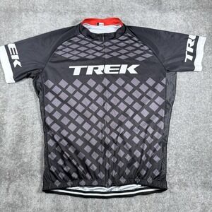 Trek Cycling Jersey Men's 5XL Black Full Zip Lightweight